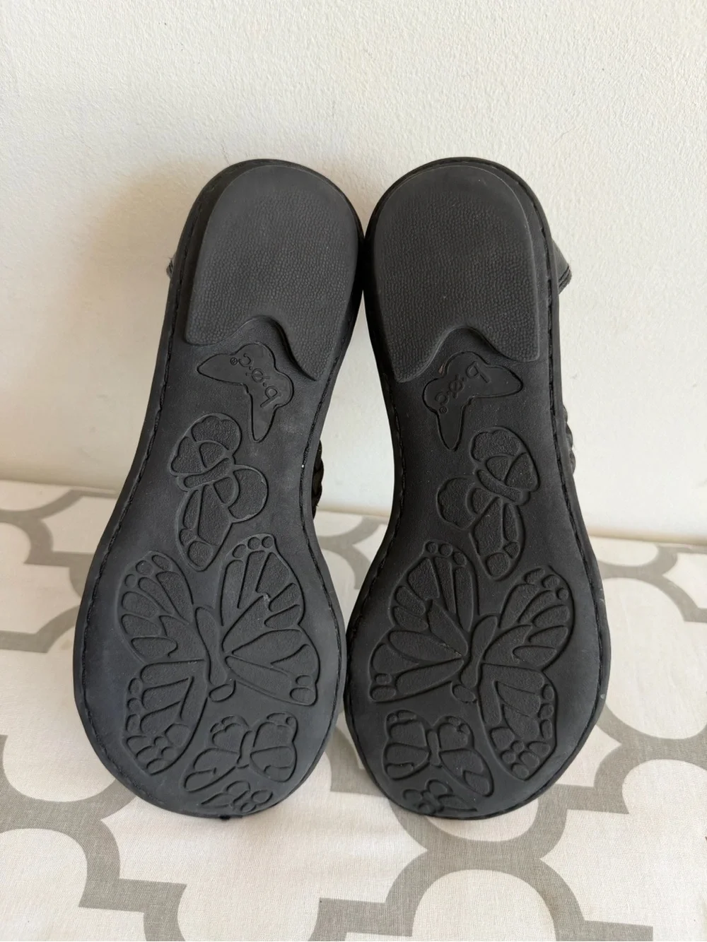 b.o.c. Black Braided Gladiator Sandals for Women